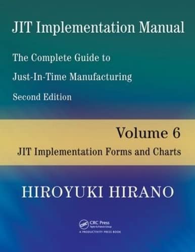 Imagen de archivo de JIT Implementation Manual -- The Complete Guide to Just-In-Time Manufacturing: Volume 6 -- JIT Implementation Forms and Charts a la venta por THE SAINT BOOKSTORE