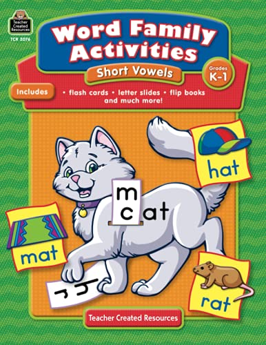 Imagen de archivo de Word Family Activities: Short Vowels Grades K-1 a la venta por Bay Used Books