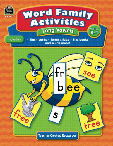 Beispielbild fr Word Family Activities - Long Vowels, Grade K-1 zum Verkauf von Better World Books