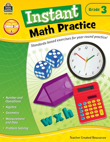 Instant Math Practice, Grade 3 (9781420625530) by James, Damon