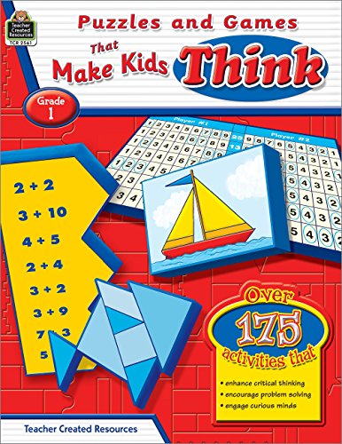 9781420625615: Puzzles and Games That Make Kids Think, Grade 1
