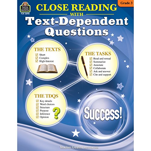 Beispielbild fr Close Reading Using Text-Dependent Questions Grade 3 zum Verkauf von Better World Books