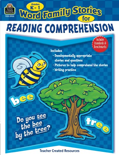 9781420629330: Word Family Stories for Reading Comprehension Grd K-1