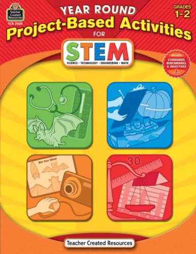 9781420630251: Year Round Project-Based Activities for STEM Grd 1-2: Grades 1-2