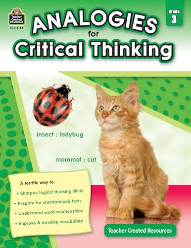 9781420631661: Analogies for Critical Thinking Grade 3: Grade 3