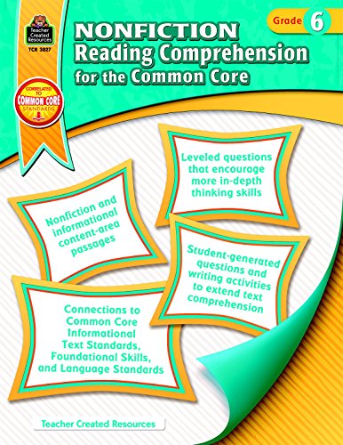 Stock image for Nonfiction Reading Comprehension for the Common Core: Grade 6 for sale by Revaluation Books