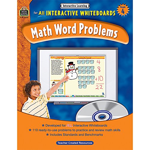 Math Word Problems for All Interactive Whiteboards, Grade 4 (9781420638554) by Teacher Created Resources Staff