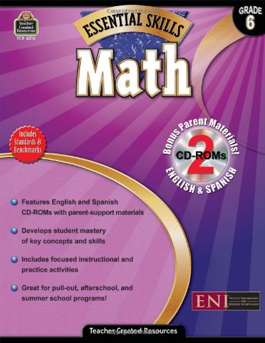 9781420662160: Essential Skills Math! Grade 6