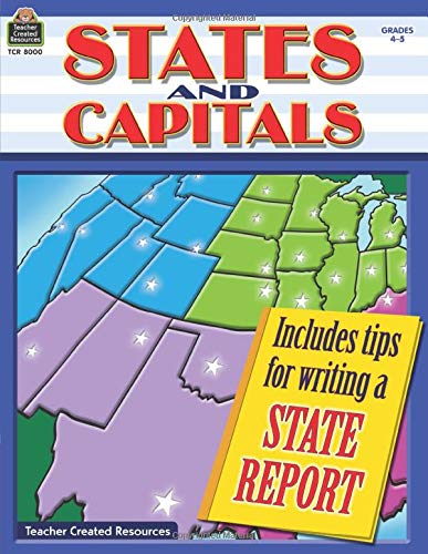 9781420680003: States and Capitals Grades 4-5
