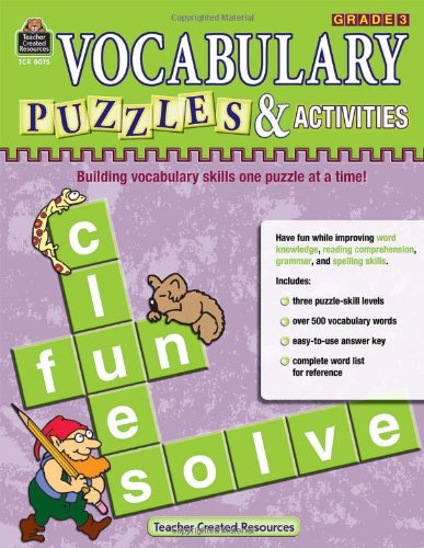 9781420680751: Vocabulary Puzzles & Activities, Grade 3