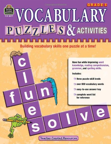Vocabulary Puzzles & Activities, Grade 5 (9781420680775) by Teacher Created Resources, Inc.
