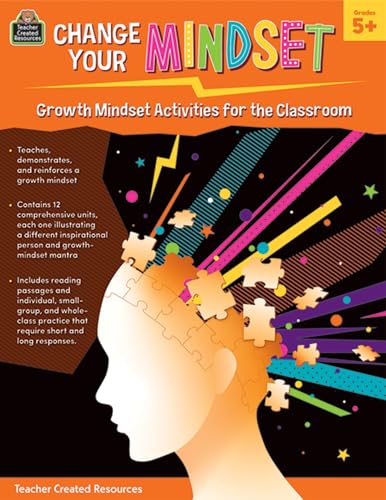 Beispielbild fr WORKBOOK Change Your Mindset: Growth Mindset Activities for The Classroom Gr. 5+ zum Verkauf von BooksRun