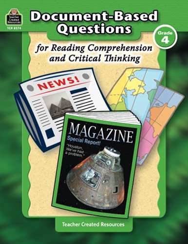 9781420683745: Document-Based Questions for Reading Comprehension and Critical Thinking Grade 4