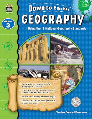 9781420692730: Down to Earth Geography, Grade 3: Using the 18 National Geography Standards