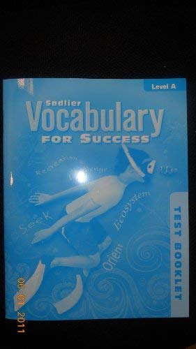 Imagen de archivo de Vocabulary for Success (Test Booklet), Grade 6 (Level A); 2011 a la venta por BooksRun