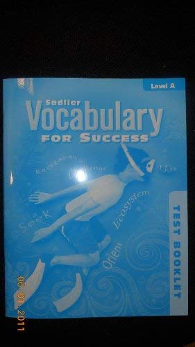 Stock image for Vocabulary for Success (Test Booklet), Grade 6 (Level A); 2011 for sale by BooksRun