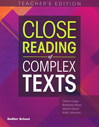 Stock image for Sadlier Close Reading of Complex Texts Grade 6 Teacher's Edition for sale by Booksavers of MD