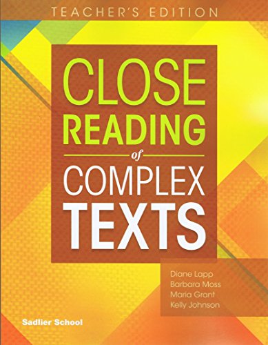 Beispielbild fr Sadlier Close Reading of Complex Texts Grade 8 Teacher's Edition zum Verkauf von Gulf Coast Books