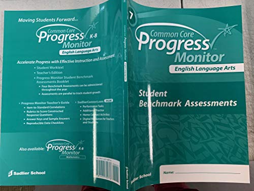 Beispielbild fr Common Core Progress Monitor English Language Arts Student Benchmark Assessments Grade 7 zum Verkauf von ThriftBooks-Phoenix