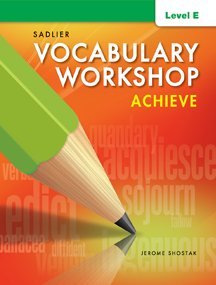 Stock image for Vocabulary Workshop Achieve Level E Grade 10 for sale by SecondSale