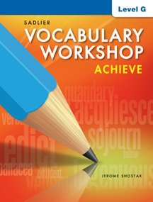 Beispielbild fr Vocabulary Workshop Achieve Level G Grade 12 zum Verkauf von BooksRun