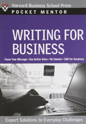 Imagen de archivo de Writing for Business: Expert Solutions to Everyday Challenges (Pocket Mentor) a la venta por SecondSale