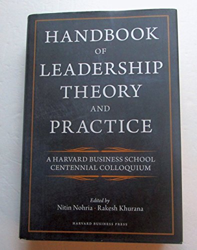 Handbook Of Leadership Theory And Practice