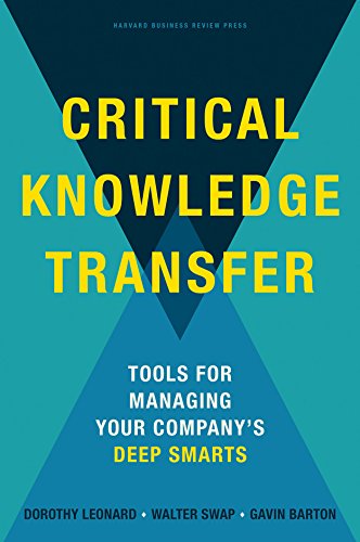 Imagen de archivo de Critical Knowledge Transfer: Tools for Managing Your Company's Deep Smarts a la venta por SecondSale