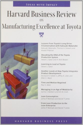 Stock image for Harvard Business Review on Manufacturing Excellence at Toyota for sale by ThriftBooks-Atlanta