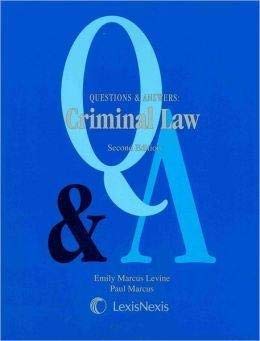 Beispielbild fr Questions and Answers: Criminal Law zum Verkauf von BooksRun