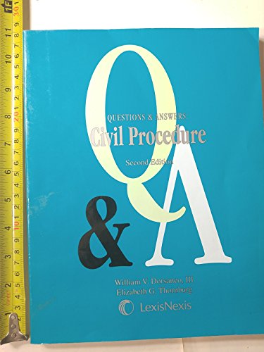 Stock image for Questions & Answers Civil Procedure for sale by Better World Books