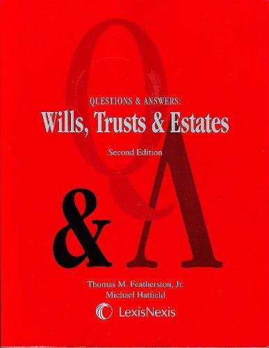 Imagen de archivo de Questions Answers: Wills, Trusts Estates a la venta por Books of the Smoky Mountains