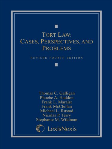 Imagen de archivo de Tort Law: Cases, Perspectives, and Problems, 4th Edition a la venta por Textbooks_Source