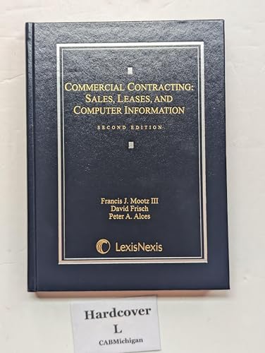 Imagen de archivo de Commercial Contracting : Sales, Leases, and Computer Information a la venta por Better World Books