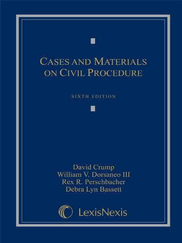 Beispielbild fr Cases and Materials on Civil Procedure (Loose-leaf version) David Crump; William V. Dorsaneo, III; Rex R. Perschbacher and Debra Lyn Bassett zum Verkauf von Textbookplaza