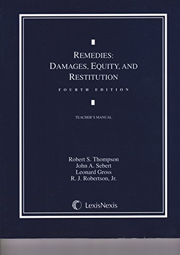 Stock image for Remedies: Damages, Equity and Restitution, 4th Edition for sale by HPB-Ruby