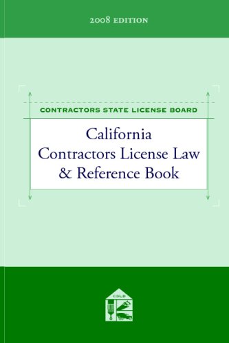 Beispielbild fr California Contractors License Law & Reference Book: 2008 Edition zum Verkauf von SecondSale