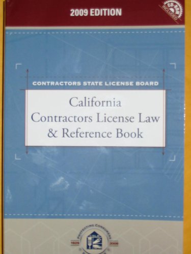 Imagen de archivo de California Contractors License Law & Reference Book: 2009 Edition a la venta por Bank of Books