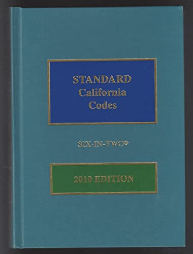Beispielbild fr The Standard California Codes: 6-in-2, 2010 zum Verkauf von Munster & Company LLC, ABAA/ILAB