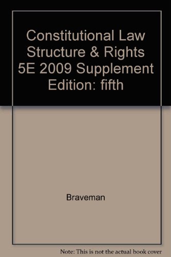 Stock image for Constitutional Law: Structure and Rights in Our Federal System: Fifth Edition: 2009 Supplement for sale by gearbooks