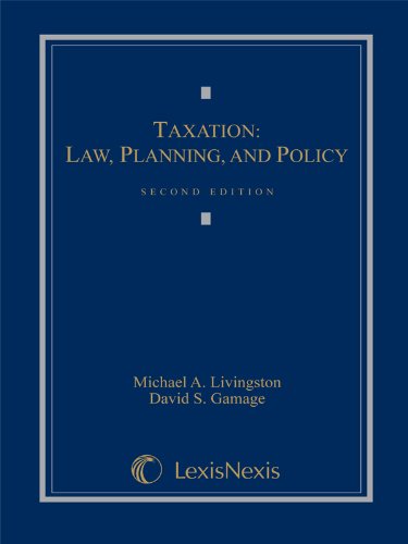 Beispielbild fr Taxation: Law, Planning, and Policy zum Verkauf von HPB-Red
