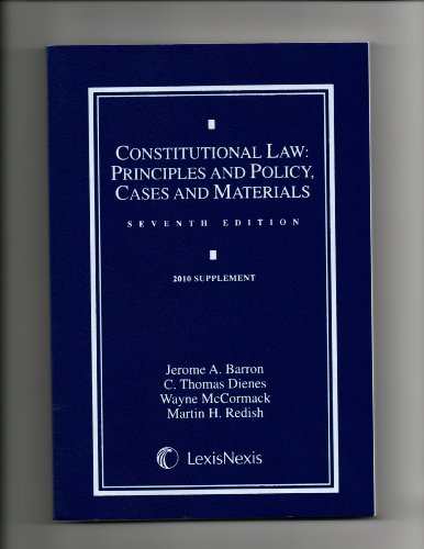 Stock image for CONSTITUTIONAL LAW-2010 SUPPLE for sale by Wonder Book