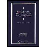 Beispielbild fr Legal Ethics: Rules, Statutes, and Comparisons zum Verkauf von POQUETTE'S BOOKS