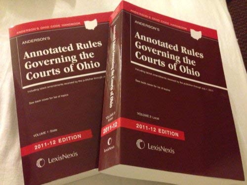 9781422488508: Anderson's Annotated Rules Governing the Courts of Ohio