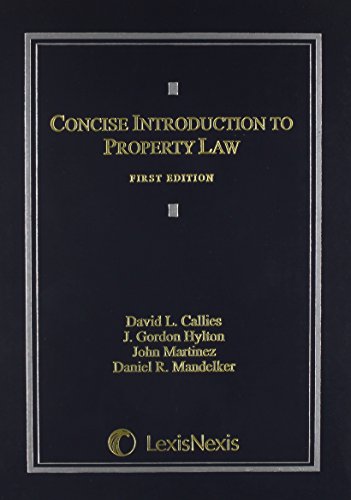 Beispielbild fr Concise Introduction to Property Law zum Verkauf von BooksRun