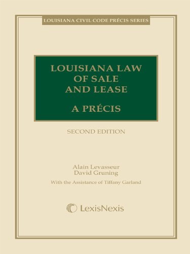 Beispielbild fr Louisiana Law of Sale and Lease: A Precis (2011) zum Verkauf von HPB-Red