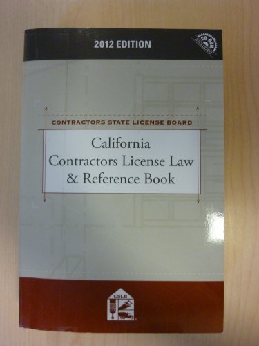 9781422498200: California Contractors License Law & Reference Book 2012