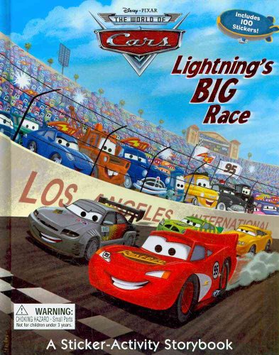 Beispielbild fr Lightning's Big Race: A Sticker-Activity Storybook (Disney/Pixar: The World of Cars) zum Verkauf von Ergodebooks
