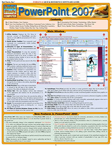 Stock image for Quickstudy PowerPoint 2007: Quick Reference Software Guide for sale by Goodwill of Colorado