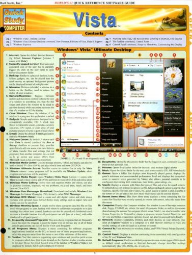 Beispielbild fr Vista Quick Reference Software Guide zum Verkauf von Buchpark